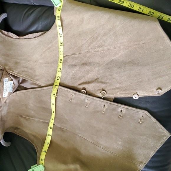 Vintage Cambridge Dry Goods Suede Leather Vest, Size L - Picture 9 of 10
